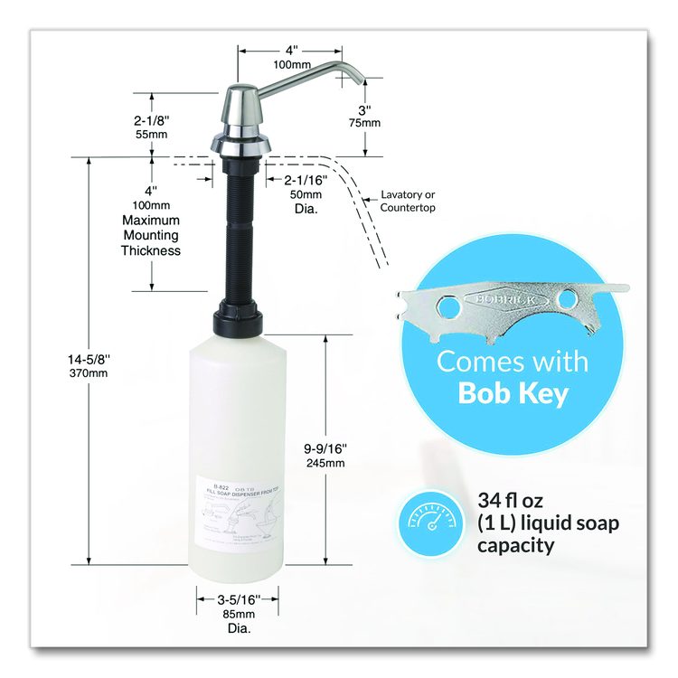 Bottle Cap for B-22 Soap Dispenser, Black
