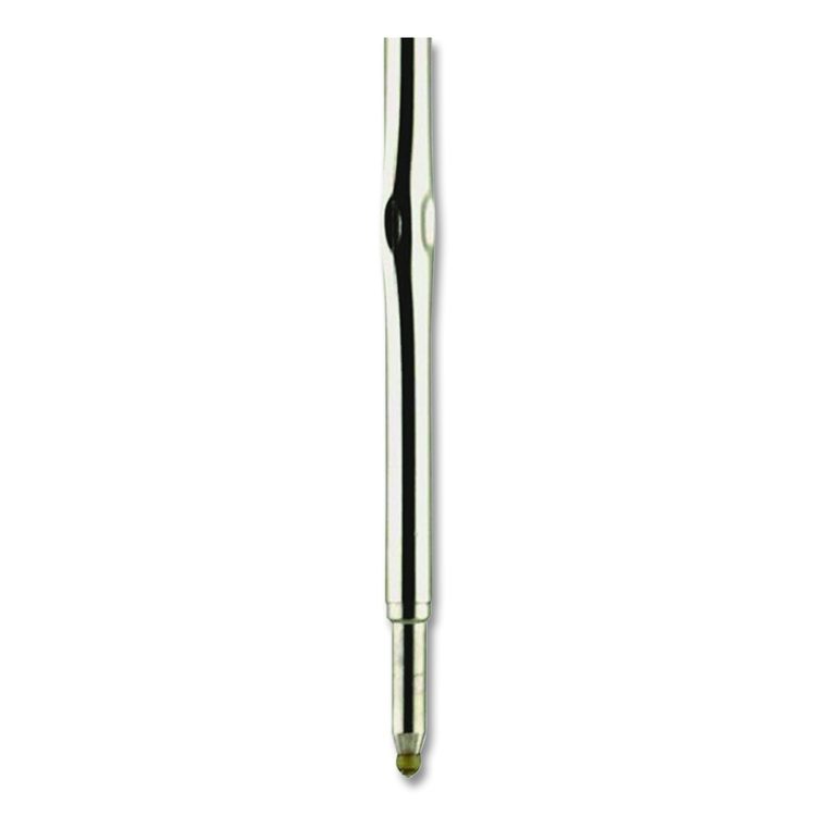 F-Series Ballpoint Stainless Steel Pen Refill, Fine 0.8 mm Conical Tip, Black Ink, 2/Pack