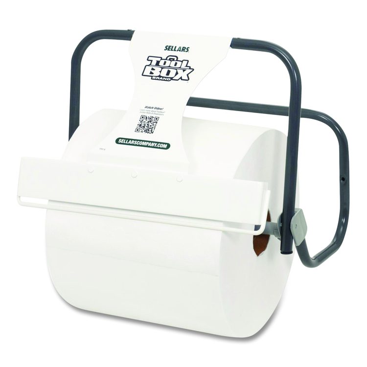TOOLBOX WaterWeave T600 Wipers, 1-Ply, 11.8 x 12.8, White, 1,100 Sheets/Roll