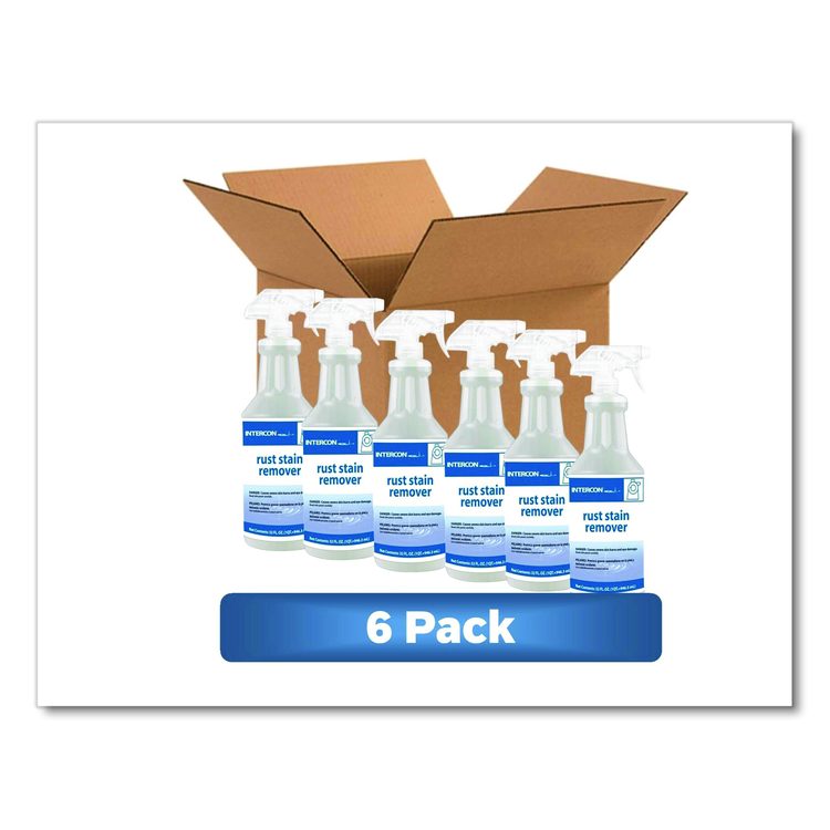 Rust Stain Remover, Unscented, 32 oz Spray Bottle, 6/Carton