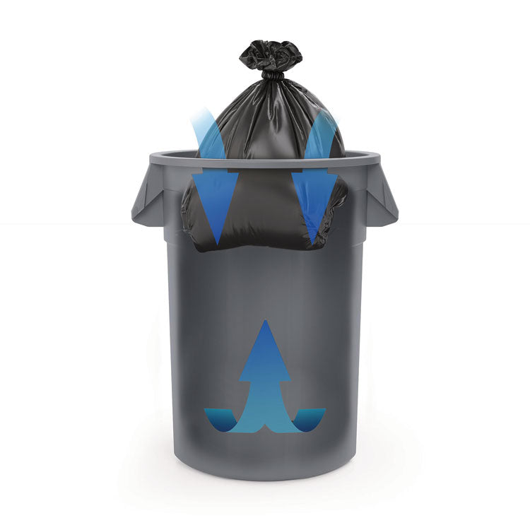 Utility Trash Can, 56.9 gal, Plastic, Gray