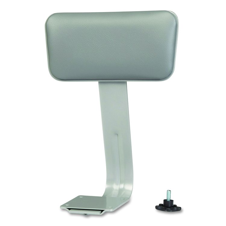 6500 Series Height Adj Heavy Duty Vinyl Swivel Stool with Backrest, Supports Up to 500 lb, 24" to 30" Seat Height, Gray
