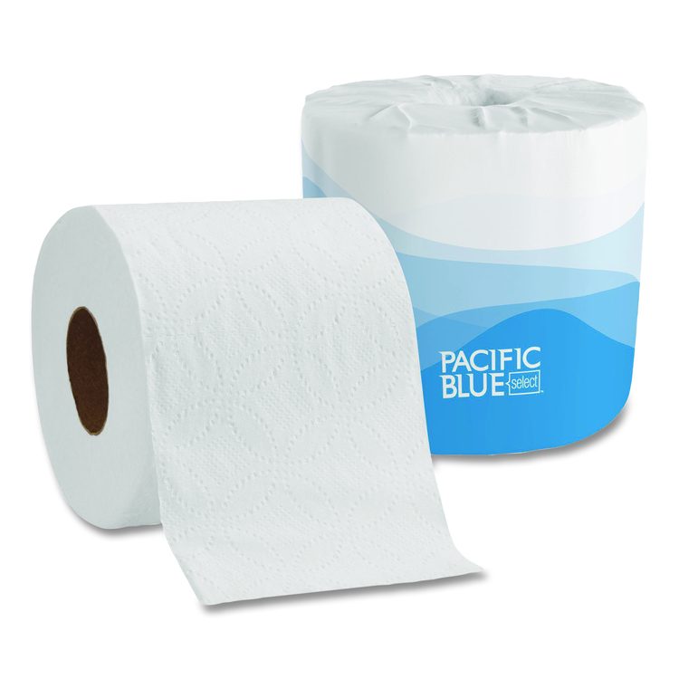 Pacific Blue Select Bathroom Tissue, Septic Safe, 2 Ply, White, 550 Sheets/Roll, 80 Rolls/Carton