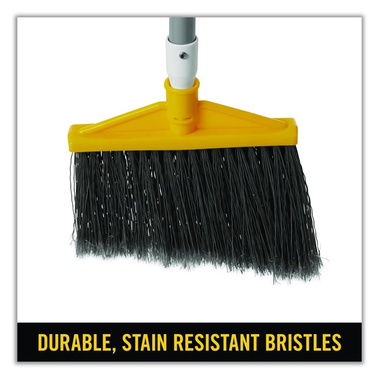 Angled Large Broom, 48.78" Length, Silver/Gray