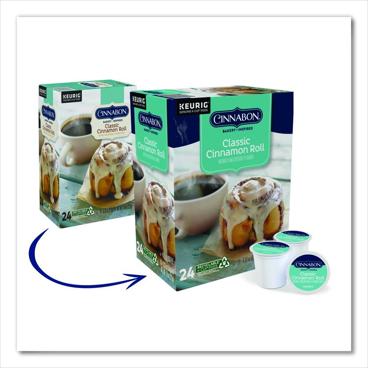 Cinnabon Classic Cinnamon Roll Coffee K-Cups, 24/Box