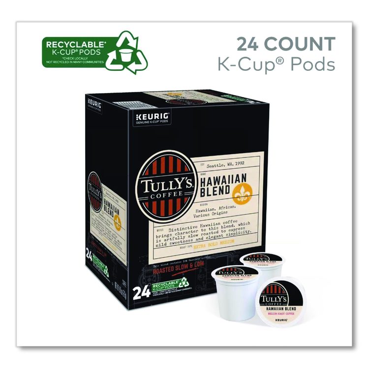 Hawaiian Blend Coffee K-Cups, 24/Box