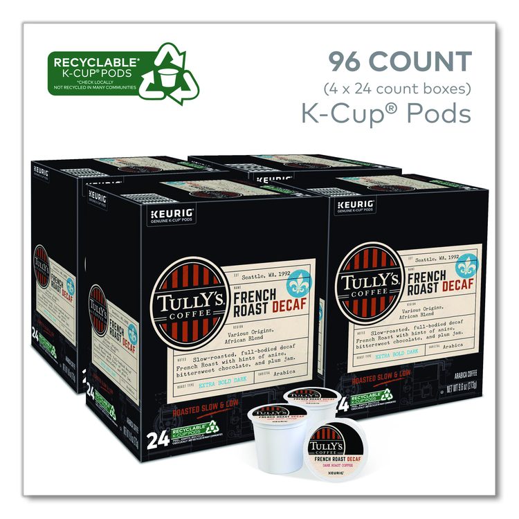 French Roast Decaf Coffee K-Cups, 96/Carton