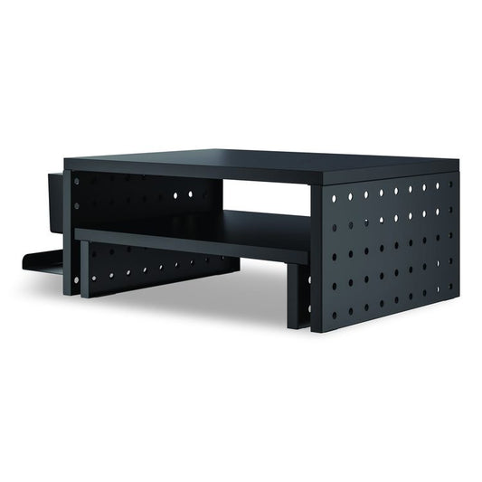 Pegboard Riser, For 32" Monitors, 15.9 x 11.8 x 7.3, Black, Supports 20 lbs