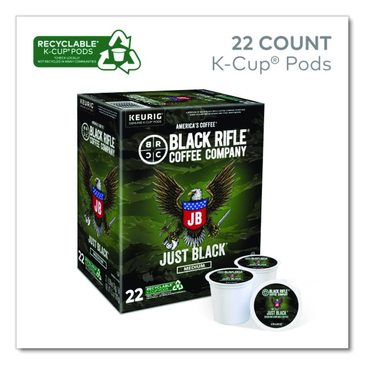 Just Black Coffee K-Cups, 88/Carton