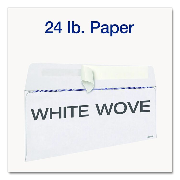 3-Up 1099-NEC Peel and Seal Double-Window Security Tint Envelopes, Commercial Flap, 8.75 x 3.75, White, 24/Pack
