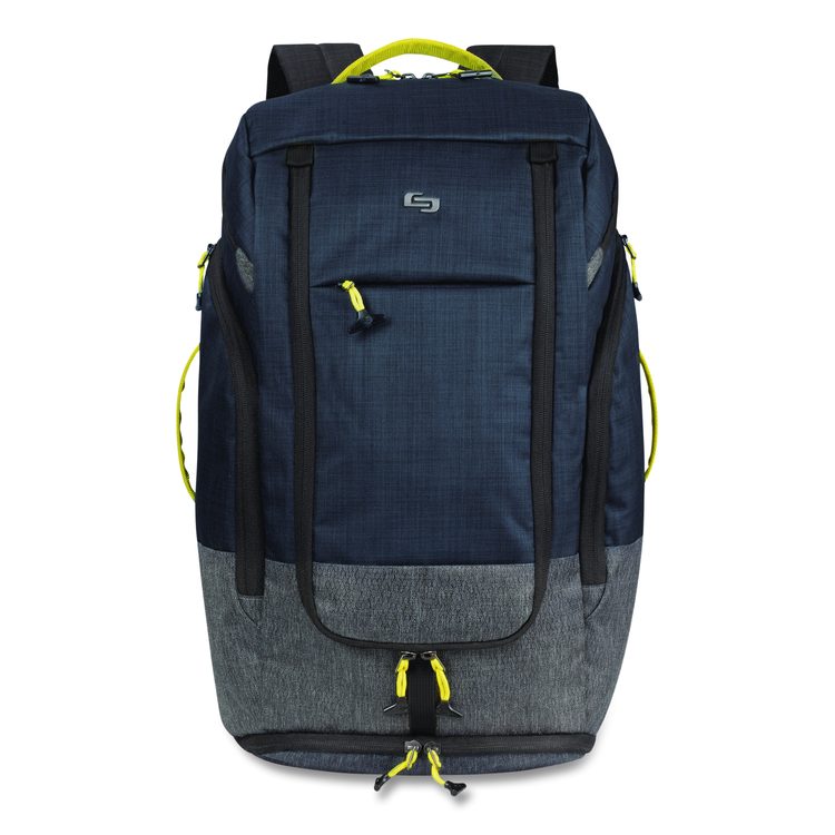 Everyday Max Recycled Backpack, Fits Device Up to 17.3", 13 x 8 x 21, Navy Blue/Gray