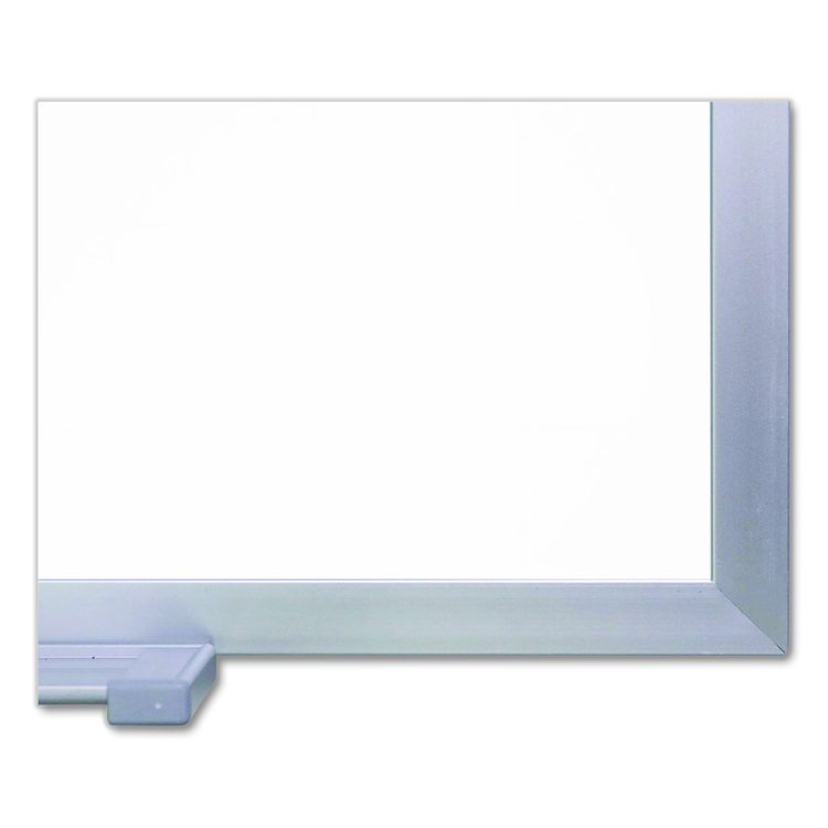 Two-Piece M1 Porcelain Magnetic Whiteboard, 176" x 48.5", White Surface, Satin Aluminum Frame