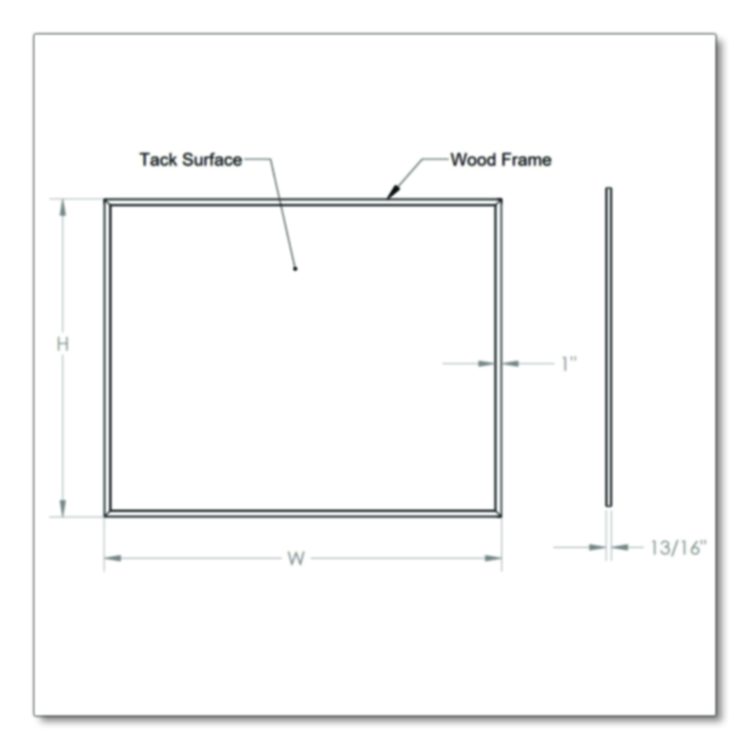 Natural Cork Bulletin Board with Aluminum Frame, 87.91" x 48.5", Chocolate Surface, Satin Aluminum Frame