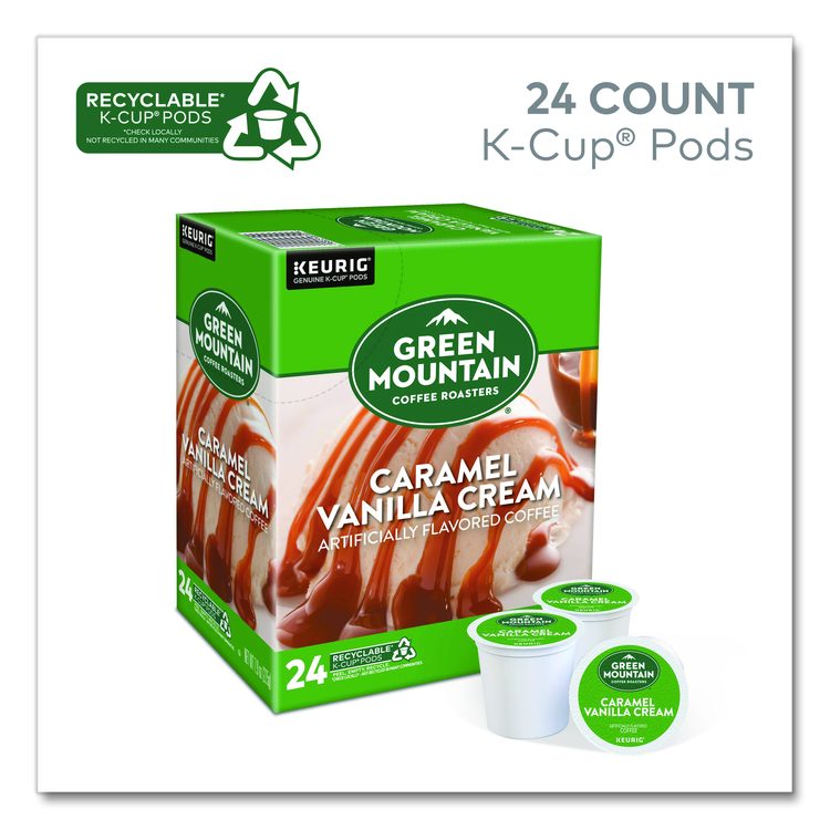 Caramel Vanilla Cream Coffee K-Cups, 24/Box