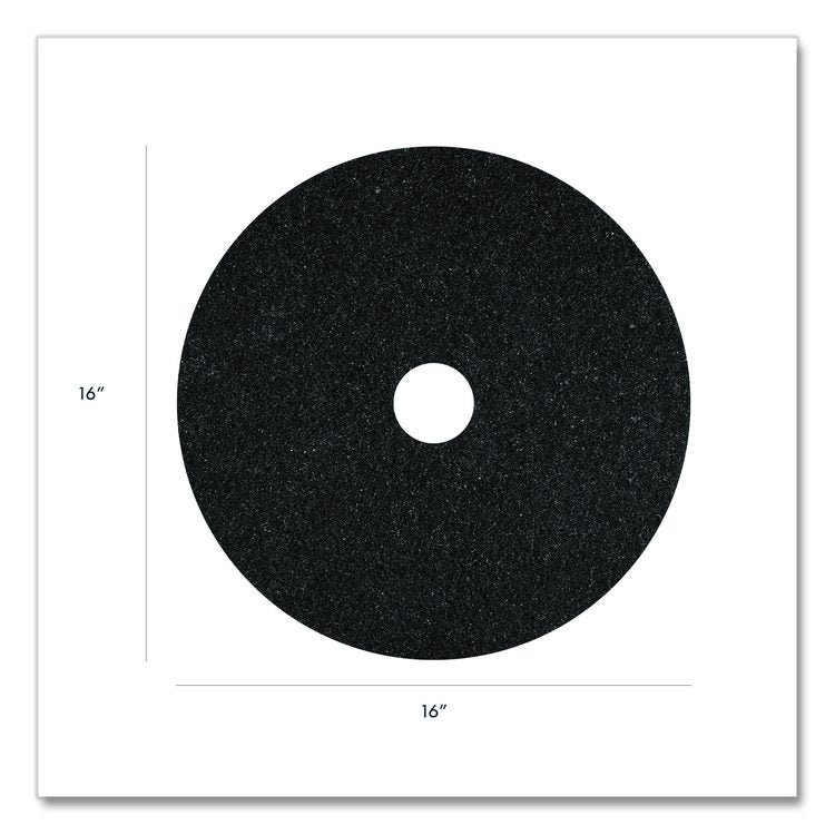 Stripping Pad, 16" Diameter, Black, 5/Carton