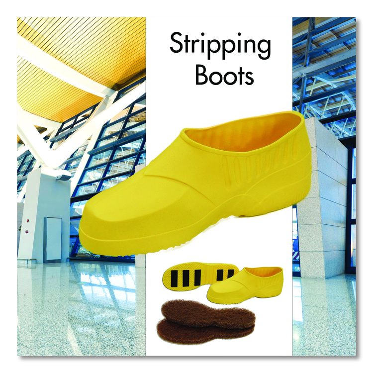 Stripping Boots, Extra Large, Yellow/Brown, One Pair
