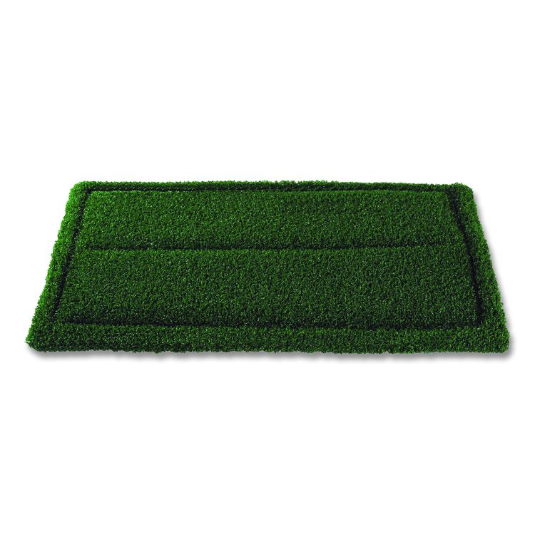 TurfScrub Brush Floor Pad, 14 x 20, Green, 4/Carton