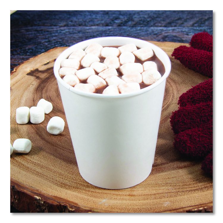 Thermoguard Insulated Paper Hot Cups, 12 oz, White Sustainable Forest Design, 600/Carton