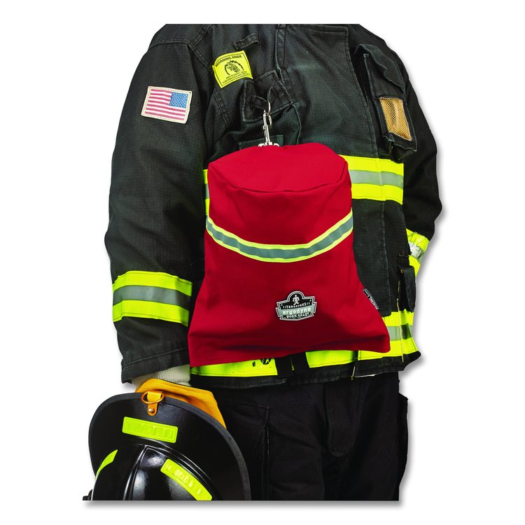 Arsenal 5082 SCBA Mask Bag with Hook-and-Loop Closure, Fleece Lining, 8.5 x 8.5 x 14, Red