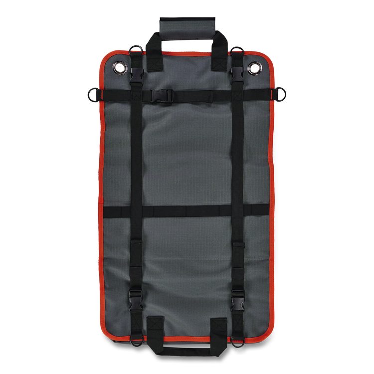 Arsenal 5874 Roll Up Tool Bag with Zipper Pockets, 5 Zippered Pockets, 7 Tool Slots, 1 x 27 x 16, Polyester, Gray