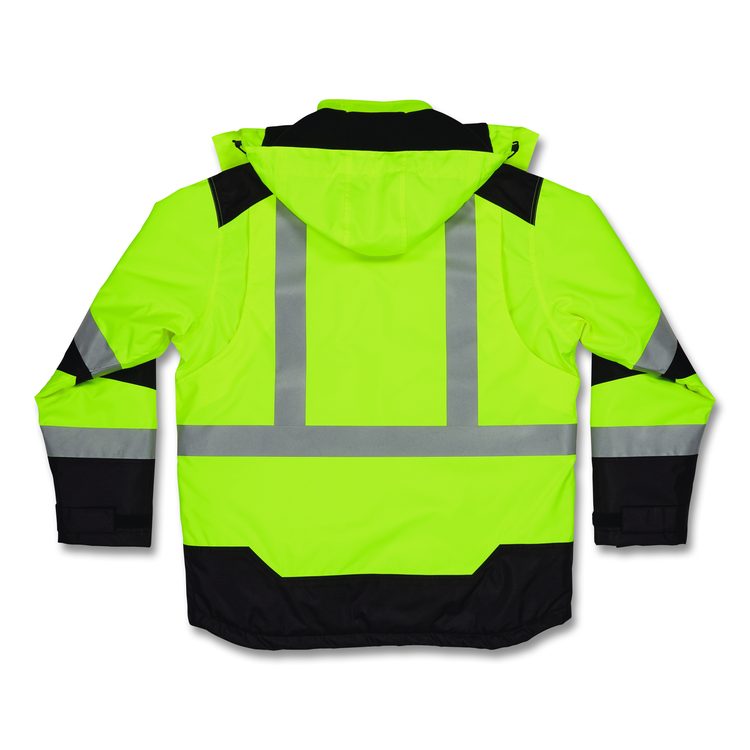 GloWear Class 3 Hi-Vis Winter Jacket with AmpliFIRE Heat Reflective Lining, Medium, Lime