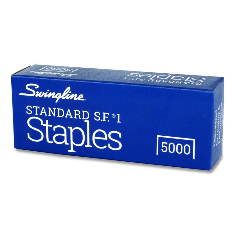 S.F. 1 Standard Staples, 0.25" Leg, 0.5" Crown, Steel, 5000/Box
