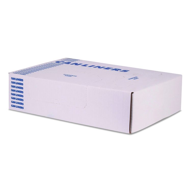 Linear Low-Density Can Liners, 56 gal, 1.1 mil, 46" x 50", Clear, 100/Carton