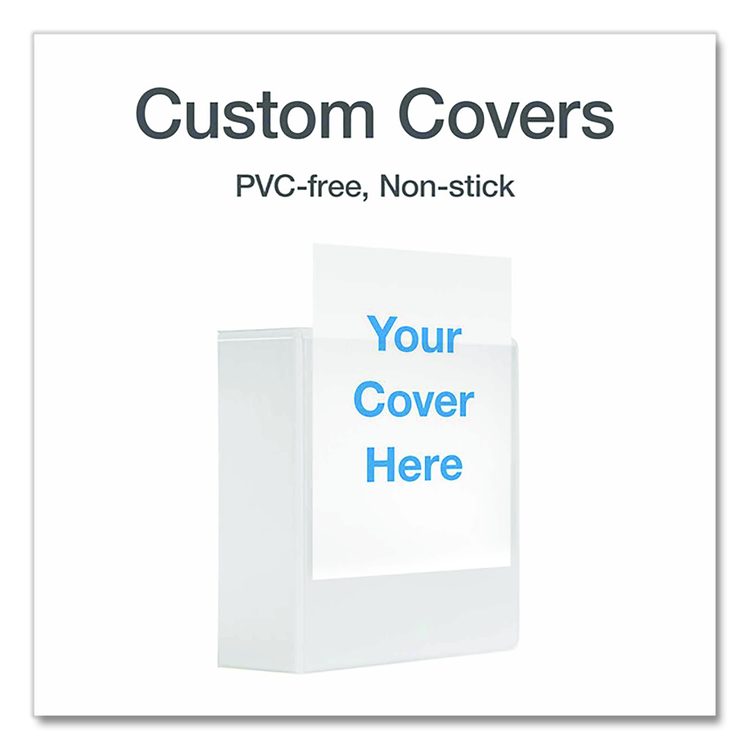 XtraLife ClearVue Non-Stick Slant-D Ring Binder, 3 Rings, 4" Capacity, 11 x 8.5, White
