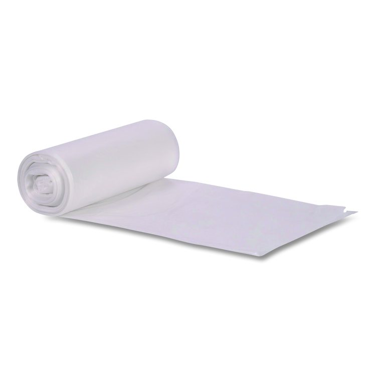 Low-Density Waste Can Liners, 16 gal, 0.5 mil, 24 x 32, Clear, Perforated Roll, 500/Carton