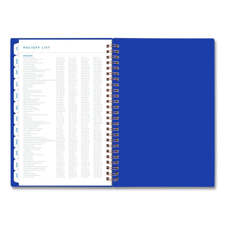 Signature Lite Academic Weekly Monthly Planner, Blue Cover, 12-Month (July to June): 2025 to 2026