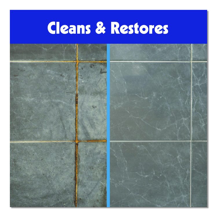 Tile and Concrete Cleaner, 6 x 1.5, Gray, 12/Carton