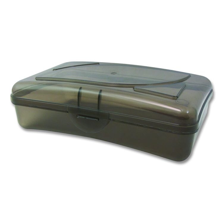 Plastic School Box, 1 Compartment, 8 x 5.13 x 2.13, Randomly Assorted Colors