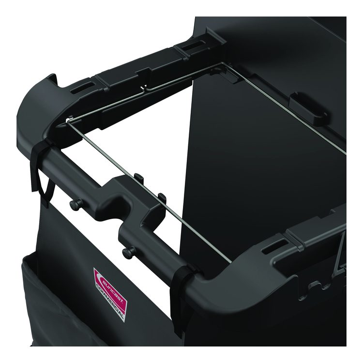 Linen Strap Bag for Suncast Commercial Full-Size and Compact Housekeeping Carts, 16.25" x 1" x 31.75", Black