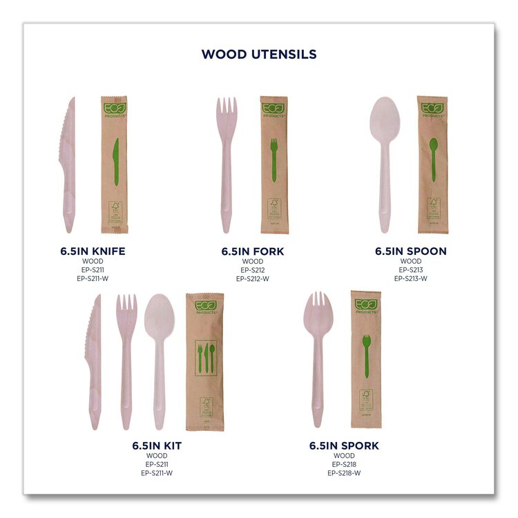 Wood Cutlery, General Purpose Spoon, Natural, 500/Carton