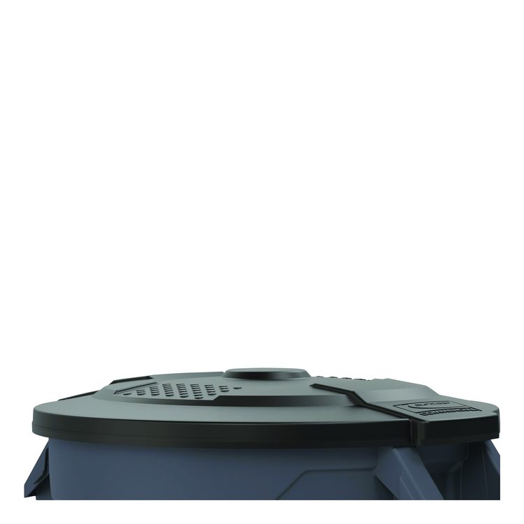 Utility Trash Can Lid for 32 gal Trash Can, 22.22" Diameter x 3", Black