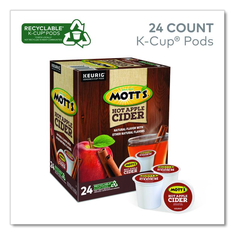 Hot Apple Cider K-Cup Pods, 1 oz K-Cup Pod, 24/Box