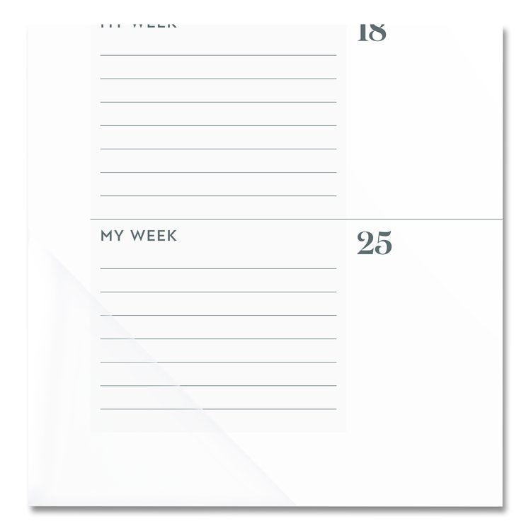 WorkStyle Monthly Desk Pad Calendar, 21.75 x 17, White Sheets, Teal Headband/Clear Corners, 12-Month (Jan-Dec): 2026