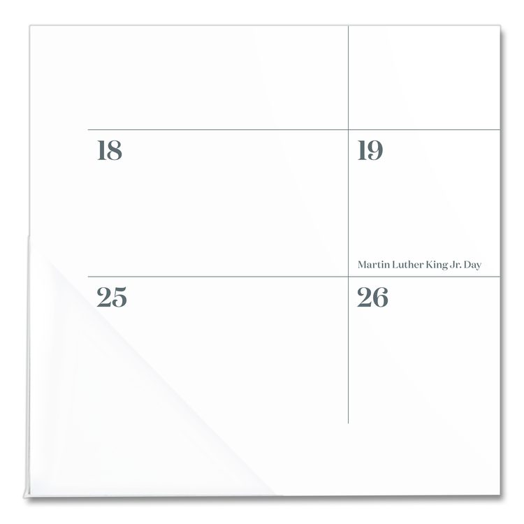 Workstyle Compact Deskpad, 17.75 x 11, White Sheets, Pink Headband/Clear Corners, 12-Month (Jan-Dec): 2026