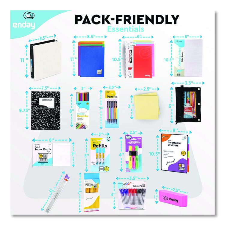 Back to School Supplies Kit for High School/College