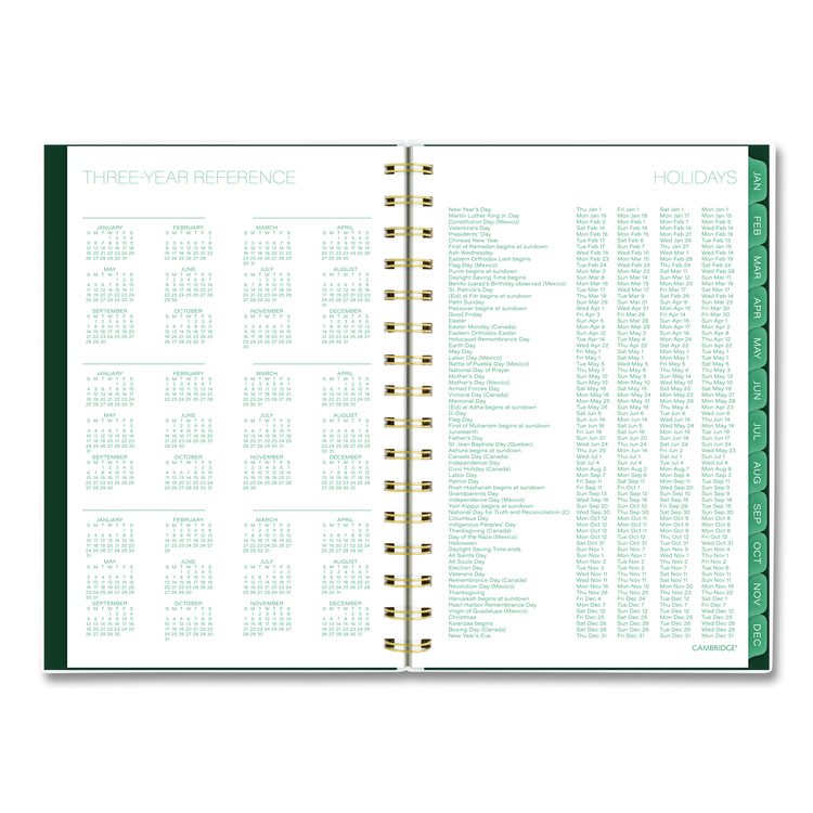 Emerald Isle Weekly/Monthly Planner, 8.5 x 5.5, Green Marbled Cover, 12-Month (Jan-Dec): 2026
