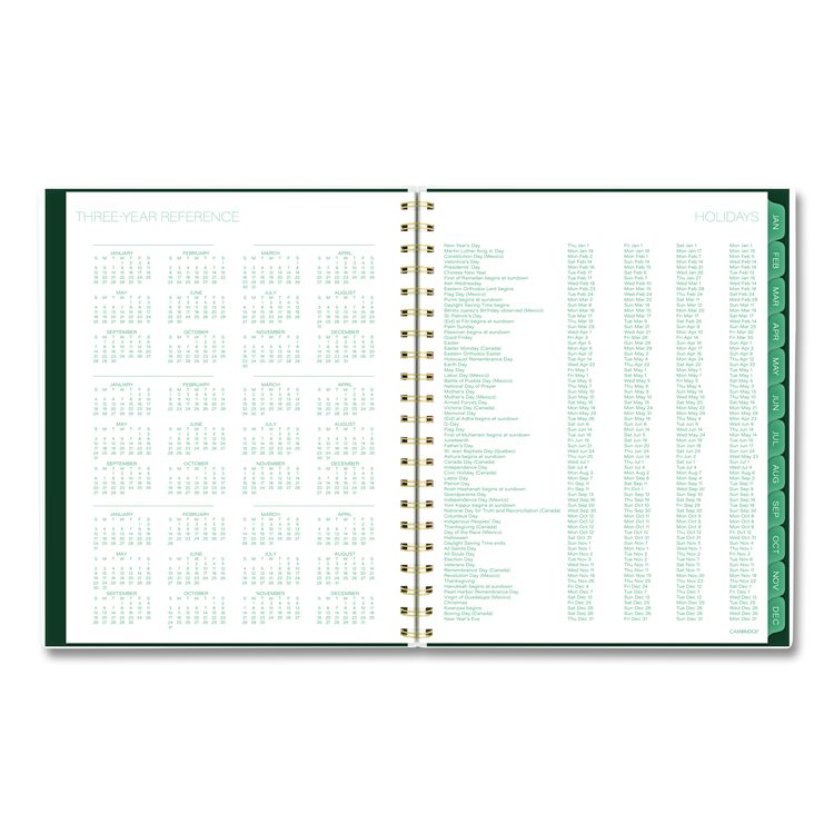 Emerald Isle Weekly/Monthly Planner, 11 x 8.5, Green Marbled Cover, 12-Month (Jan-Dec): 2026