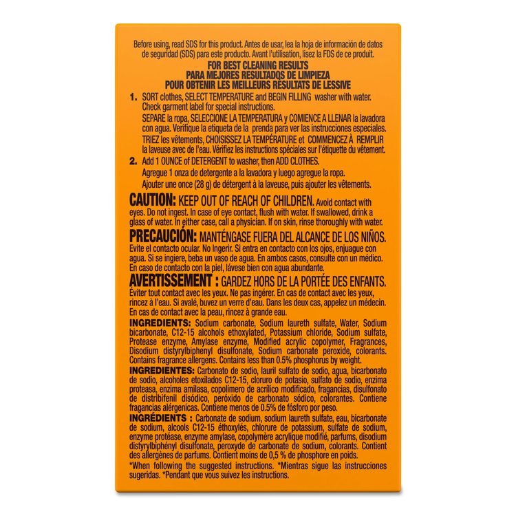 Plus the Power of OxiClean Powder Detergent, Fresh Scent, 2 oz Box, 156/Carton