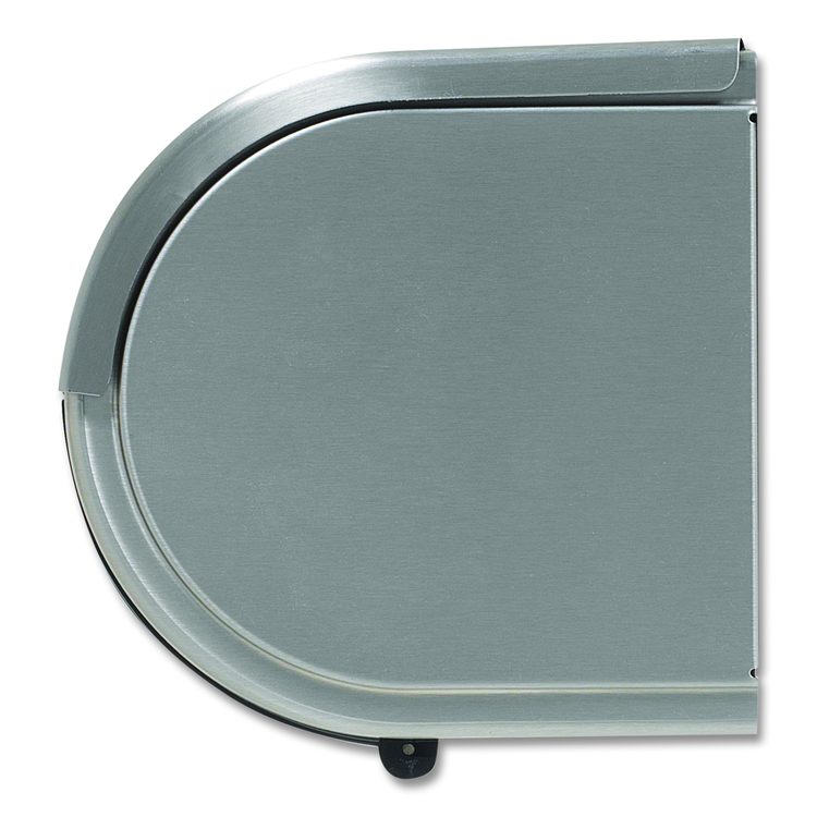 Compact Coreless Side-by-Side Double Roll Tissue Dispenser, 10.13 x 6.75 x 7.13, Stainless Steel
