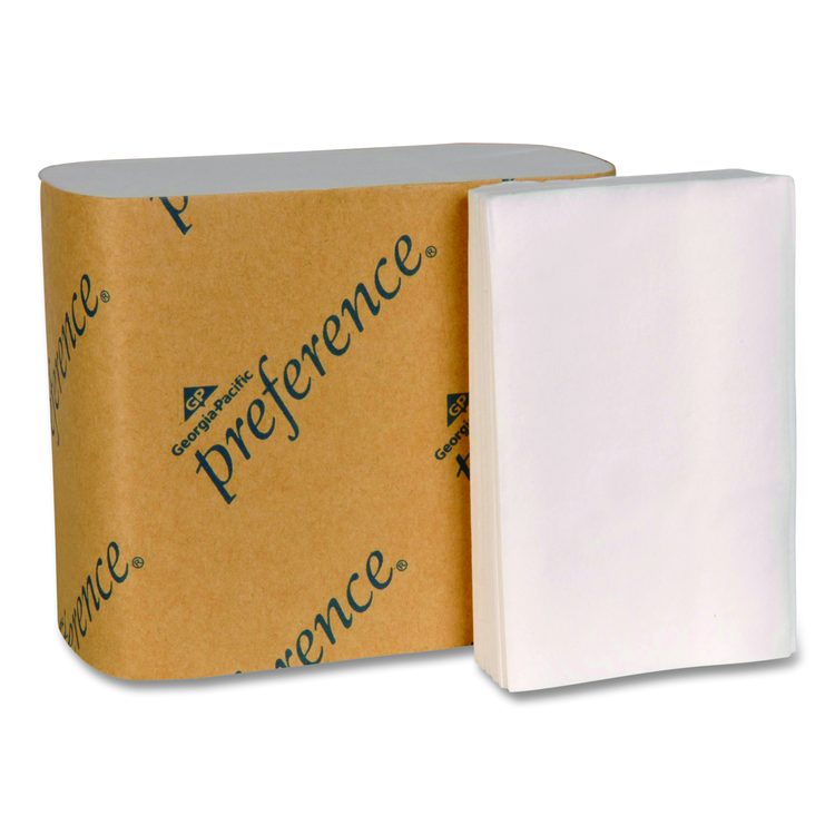 preference Singlefold Interfolded Bath Tissue, Septic Safe, 1-Ply, White, 400 Sheets/Pack, 60 Packs/Carton