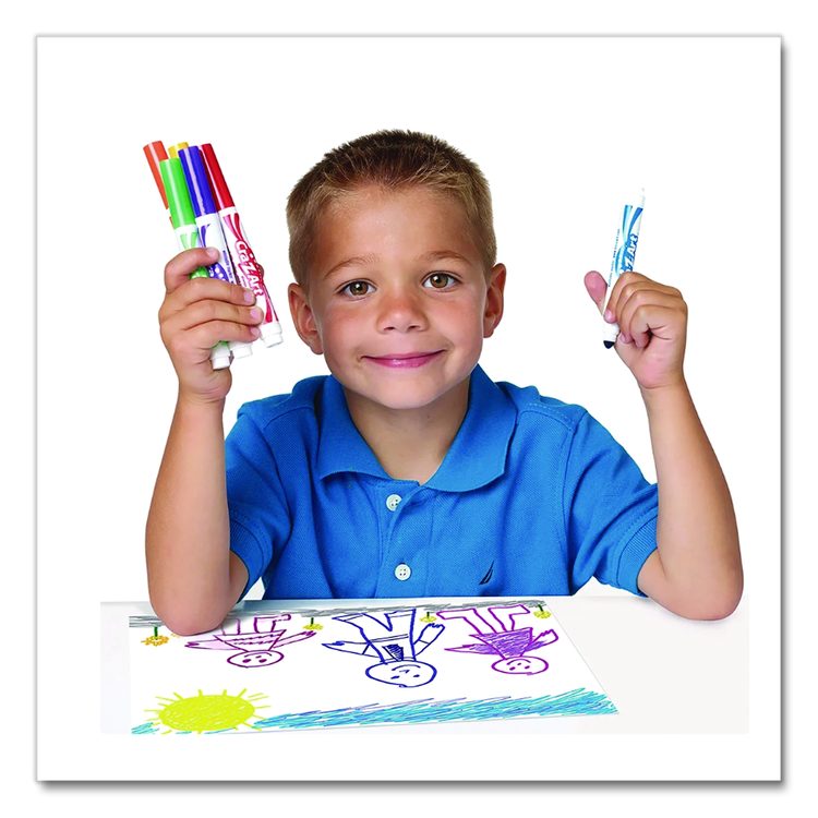 Washable Markers, Broad Bullet Tip, Assorted Colors, 64/Set