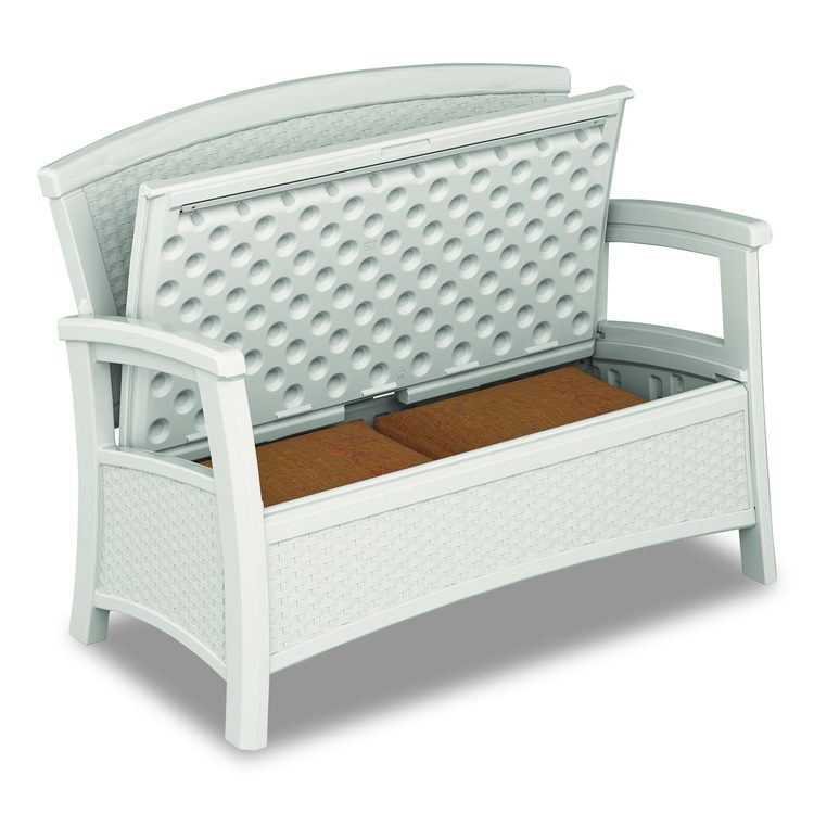 Elements Loveseat with Storage, 47" x 29.75" x 35.5", Ice Cube