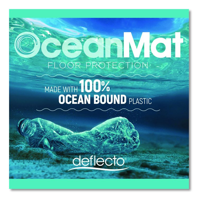 OceanMat Carpet Chair Mat for Flat Pile Carpeted Floors, Rectangular with Lip, Straight Edges, 45" x 53", Clear
