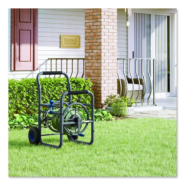 Professional Grade Hose Reel, 200 ft, 32 x 26.75 x 38, Gray