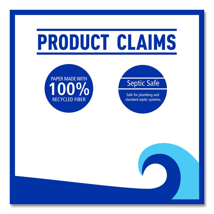 Two-Ply Toilet Tissue, Standard, Septic Safe, White, 4 x 3, 500 Sheets/Roll, 96 Rolls/Carton