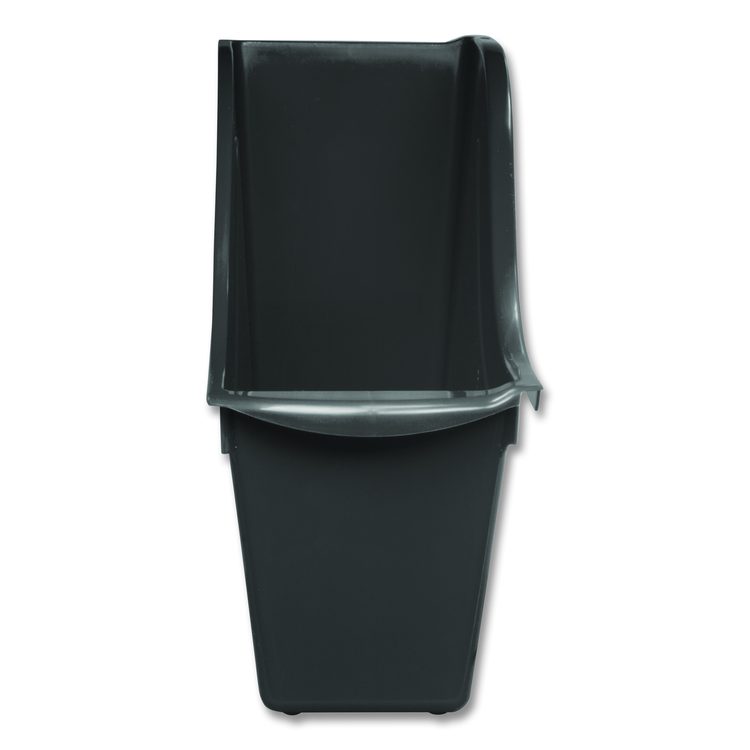 Small Book Bin, 1.5 gal, 4.5" x 11.75" x 8.5", Black, 6/Pack